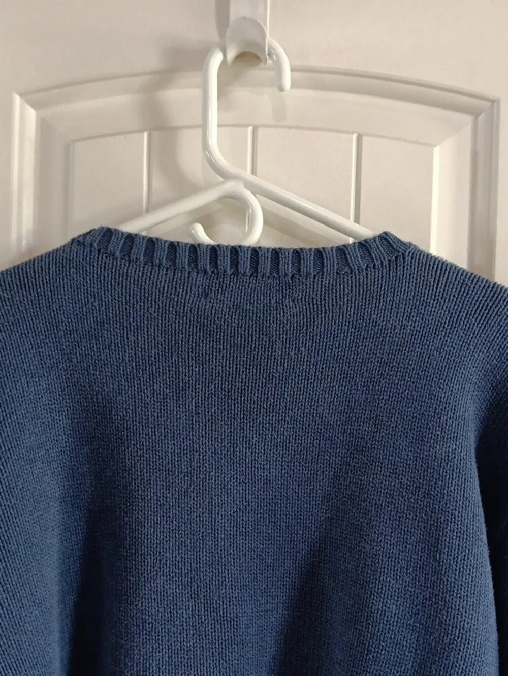 Vintage 90s Polo Ralph Lauren Cotton Knit Crewneck Sweater Blue Mens XL